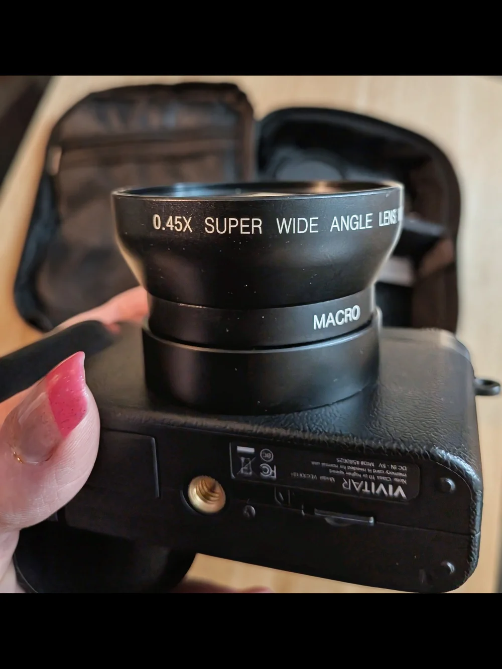 Black Wide-Angle Macro Camera Lens Accessory - Black